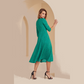 Green midi dress