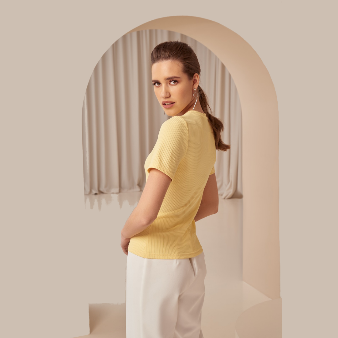 Cotton yellow T-shirt