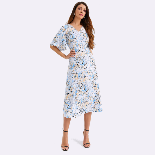 Blue floral dress