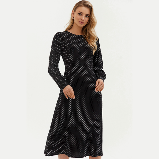 Black midi dress