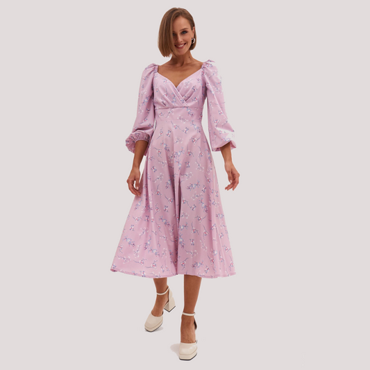 Tender floral midi dress